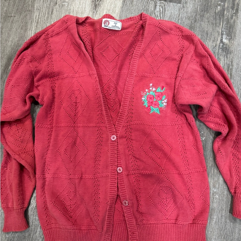 Women's Valentines Embroidered Cardigan